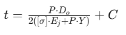 内压薄壁管公式(D?/t ≥ 6) 内压薄壁管公式(D?/t ≥ 6)